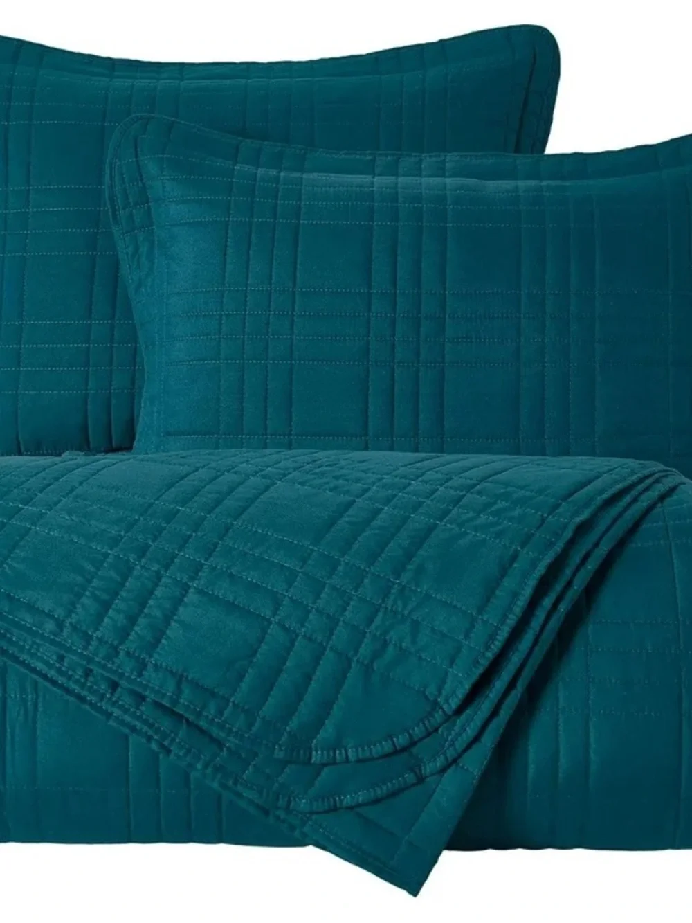 Teal king 3 piece Quilted Bedspread Set